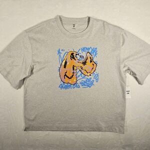 MODE OF ONE Mens Heather Grey Graphic T Shirt XXL Pixelated Orange Monster Art